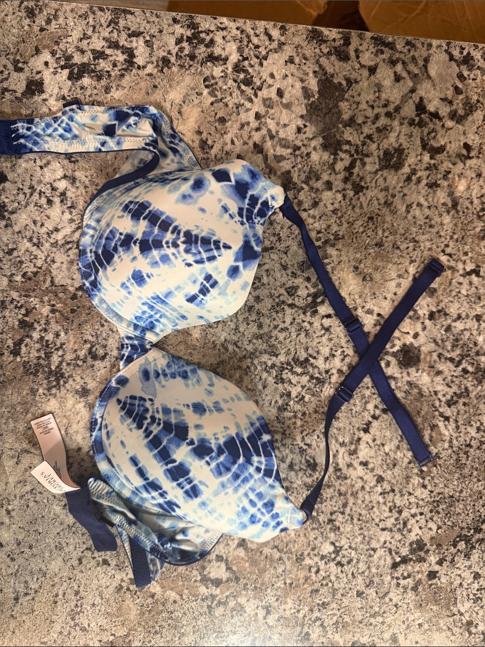 Victoria's Secret Blue Tie-Dye Padded Bra